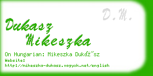 dukasz mikeszka business card